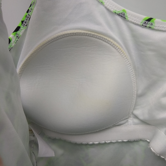 NWT Emily B Originals White Black Neon Green One Piece Floral Swimsuit - Size XL - Picture 7 of 11